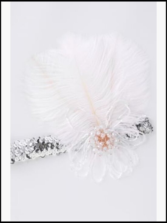 Feather Flapper Headband Vintage Sequin Gatsby Party Hair Accessories main image 6